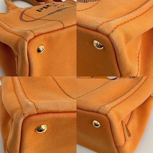 💯Authentic Prada  Canapa Orange Tote Bag🍀 - Picture 5 of 17